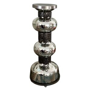 Pottery Barn Madeline Taper Holder Mercury Glass Candle Holder